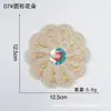 Organza com Miçangas Coloridas e Aplique Floral para Vestidos de Princesa Infantis, Decoração Tridimensional com Bordado de Miçangas e Acessórios de Vestuário