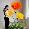 Accesorios Grandes para Bodas, Flores de Papel de Espuma Floral, Decoraciones para Exhibiciones en Centros Comerciales, Arreglos de Boda, Escaparates, Gato