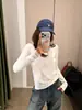 Camiseta Básica de Manga Larga Suave y Cómoda con Cuello Redondo AMV