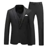 Traje 2024 Transfronteiriço terno terno estilo coreano Slim-fit Jaqueta de terno Masculino Três peças plus size Traje de gala Masculino Terno de 19 cores