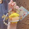 Pulsera de cuentas de Sanrio con dibujos animados auténticos, llavero con colgante para bolso, llavero para pareja, colgante para bolso, pequeño regalo