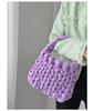 Bolso de lana islandesa súper grueso tejido a mano DIY hecho a mano coreano de mano tipo mensajero para novia