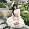 Diseño original de Su Bingmao: Vestido Estilo Ballet de Princesa Hada Lolita, Enaguas, Pendientes, Accesorios (No incluido)