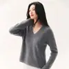 Nuevo Suéter de Punto Ligero Suave de Cachemira Pequeña con Cuello en V y Mangas Largas para Mujer, Delgado, Versátil, Capa Base