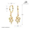 Pendientes con hebilla de oreja de estilo moderno y popular transfronterizo de plata de ley S925 con diseño creativo de serpiente y animales del zodiaco.
