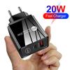 Cargador rápido PD de 20 W, compatible con iPhone 13, QC3.0, cargador de viaje, venta al por mayor