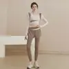 Calça Comprida para Fitness, Esportes, Corrida, Pilates e Yoga para Mulheres, Cintura Alta, Levanta Bumbum, Justa, Sensação de Segunda Pele, Cobre o Quadril, Falsa Peça Dupla