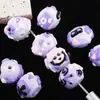 Bolas de Diamante Pintadas Desenho Animado Fofo Populares com Furo Reto Acessórios para DIY Contas Chaveiro de Celular Colar