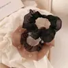 Exquisita Goma para el Pelo de Malla con Pedrería Intestino Pequeño, Cuerda para el Pelo de Moda, Versátil Goma para Coleta Baja de Niña, Accesorio para el Pelo