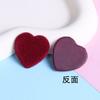 Estilo coreano 24 mm felpa flocado corazón de amor diy horquilla funda para teléfono agujero zapatos accesorios parche accesorios de joyería