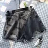 Shorts de Mezclilla de Cintura Alta de Verano para Mujer Spice Girls High Street ins Adelgazantes Holgados Rasgados Piernas Anchas Talla Grande de Línea A Pantalones Calientes de Moda
