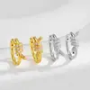 Brincos de Nó de Cordão Redondo Brilhante Estilo Europeu para Mulheres com Strass Incrustado Nicho Luxo Leve Sensação de Alta Qualidade Tarraxas Brinco de Moda Novo