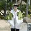 Jaqueta externa da marca de moda masculina Enbu, jaqueta de montanhismo, à prova de vento, bolsos grandes, estilo casal, jaqueta multicolorida, casaco masculino e feminino