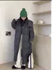 Talla Grande Invierno Blanco Pato plumón Edredón Grande Chaqueta de plumón para Mujer Larga Hasta la Rodilla Estilo Coreano Gruesa con Capucha Removible Cálida