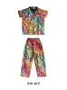 Discoteca Infantil 70s Pantalones de Campana Disco Set para Niños y Niñas Disfraces de Halloween para Actuaciones Halloween