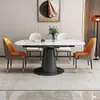 Mesa de comedor de pizarra, extensible y plegable, diseño minimalista moderno, adecuada para apartamentos pequeños, se puede usar como mesa cuadrada o redonda