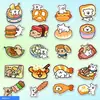 100 Dibujos Lineales de Cachorros Lindos y de Alto Valor y Comida, Impermeables de Alta Definición Pegatinas para Estuche de Computadora de Escritorio y Teléfono