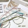 Gafas Doradas Pegamento Polygonal con Brillo Lateral Estilo K para Mujeres Míopes Se Pueden Equipar con Monturas de Prescripción para un Look Adelgazante Sin Maquillaje 2203