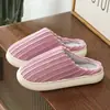 Pantuflas de Algodón para Mujer Nuevas de Interior Cálidas Sensación de Pana Felpa Hogar y Hogar Invierno Antideslizantes Cómodas Pantuflas de Algodón para Hombre