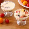 Vaso alto creativo para helado, vaso de vidrio para postres, helado de frutas, yogur, paleta de hielo, bebidas frías, malteada, vaso para jugos