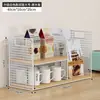 Estante de almacenamiento de escritorio, estante para bocadillos en mesa de comedor, estante para tazas en sala de estar, estante de almacenamiento de tazas multicapa para encimera de cocina para especias