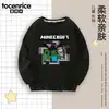 Minecraft Meu Mundo Roupas Infantis Camiseta de Manga Longa para Meninos Camiseta Básica de Outono Infantil Top de Outono para Crianças Grandes