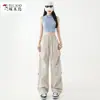 Pantalones de Trabajo de Secado Rápido Woodpecker para Mujer 2026 Nuevo Verano Sueltos de Secado Rápido de Seda de Hielo de Pierna Ancha Pantalones Deportivos para Exteriores para Mujer