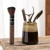 Juego de ceremonia del té, herramientas completas para preparar té, mesa de té, seis caballeros para utensilios de té, cuchara de té, cuchillo, espátula, aguja, raspador, accesorios para juego de té Kung Fu