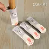 Capas de Perna de Mesa e Cadeira Tricô Capas de Perna de Cadeira Padrão Fofo de Gato Cachorro Silenciosas Antiderrapantes Resistentes ao Desgaste Pads de Perna de Mesa Capas Protetoras