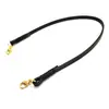 Bolso bandolera para mujer con correa de cuero, correa de cuero de 5 mm de grosor en color marrón oscuro/negro