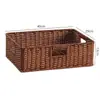 Cesta de Armazenamento para Gabinete Kens Mesa de Centro Japonesa Caixa de Diversos Rattan Sintético Trançado Cesta de Armazenamento para Entrada Casa Caixa de Armazenamento para Mesa