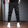 Calças Corduroy masculinas da moda marca all-match Primavera e Outono fino moda solta amarrado no tornozelo alongamento esportes calças casuais homens