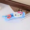 Pinza para el Cabello con Botón Hello Kitty de Bloques de Color Pinza Lateral Pinza de Pato Coreana Pinza para Moño Medio Alto Lindos Accesorios para el Cabello Dopamina