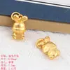 Acessórios de joias DIY estilo chinês pingente de coelho da sorte versátil material para pulseira e adorno de cabeça coelho Totoro furo horizontal acessórios de joias