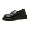 Mocasines de Cuero Genuino para Mujer Primavera 2026 Nuevo Estilo Japonés Zapatos JK Mary Jane Zapatos sin Cordones con Hebilla de Caballo