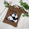 Bolsa de Tricô Ins Desenho Panda Feminina Moda para Carregar na Mão Grande Capacidade Bolsa de Ombro Bolsa Transversal Bolsa