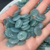 Accesorios de jade de grado A natural jade azul hebilla de seguridad de agua piezas de dona diy anillo de pan al por mayor