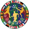 Mm358 Juego de Mesa para Fiesta de Fútbol Copa del Mundo para 8 Personas, Juego de Cuatro Piezas, Platos de Papel para Decoración Festiva, Servilletas de Papel, Vasos de Papel