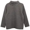 Roupa Íntima Térmica Masculina Outono Inverno Infantil Inverno Novo Estilo Crianças Pequenas e Médias Listrada Gola Meio Alta Top Roupa de Baixo Atacado S227