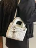 Bolso Nuevo Princesa Diana de Yuezi para Mujer, Bordado Acolchado, Textura de Moda, Bolso de Mano Cuadrado Pequeño, Bolso de Hombro Cruzado Informal para el Trabajo