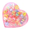 Anillos de Resina de Gemas de Dibujos Animados de 36 Piezas Más Vendidos Set de Anillos de Plástico para Niñas de Preescolar