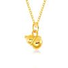 Collar de Oro Shuibei 999 Oro Puro Colgante Fu Collar Entrelazado 3D Oro Duro para Mujer Oro Puro Industria de la Belleza Estilo Caliente