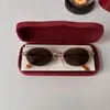 Gafas de Sol Ovaladas de Marco Pequeño Europeas y Americanas para Mujer Tendencia Selección de Influencers Cara Pequeña Protección UV Gafas de Sol Retro Americanas Ins