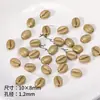 Grânulos de vidro tcheco imitação grãos de café diy pulseira feita à mão colar corrente de celular com contas acessórios material