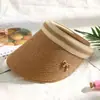 Sombrero de Paja con Parte Superior Abierta Gorra de Pato para Mujer Verano Viajes Exterior Sol Playa Ocio Versátil Sombrero de Protección Solar Venta al por Mayor
