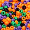 Contas com Furo Grande Coloridas Pó de Cebola Transparentes Foscas Contas de Balde Contas de Plástico Pony Contas para Peruca Dreadlock de Pônei 100 Peças/Pacote
