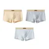 Ropa interior de algodón texturizado para hombre Huajielong, color liso al por mayor, de tiro medio, talla grande, bóxers transpirables para hombre, disponibles para dropshipping