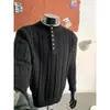 En stock otoño e invierno 2026 nuevo estilo casual de alta calidad suéter de punto falso de dos piezas para hombre, chaqueta única de talla grande, marca de moda