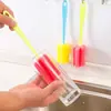 Cepillo Esponja para Tazas, Cepillo Limpiador de Vasos de Vidrio, Cepillo de Cocina con Mango Largo, Cepillo Largo para Tazas de Té de Botella, Cepillo para Lavar Tazas, Cepillo Multifunción Giratorio