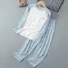 26 Ropa de Casa de Modal para Niños de Primavera y Otoño, Pijamas para Niños y Niñas, Ropa de Aire Acondicionado para Adolescentes, Mangas Largas y Pantalones Largos, Juego de Ropa Interior